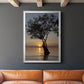 Sunset Silhouette - Modern Framed Canvas Print