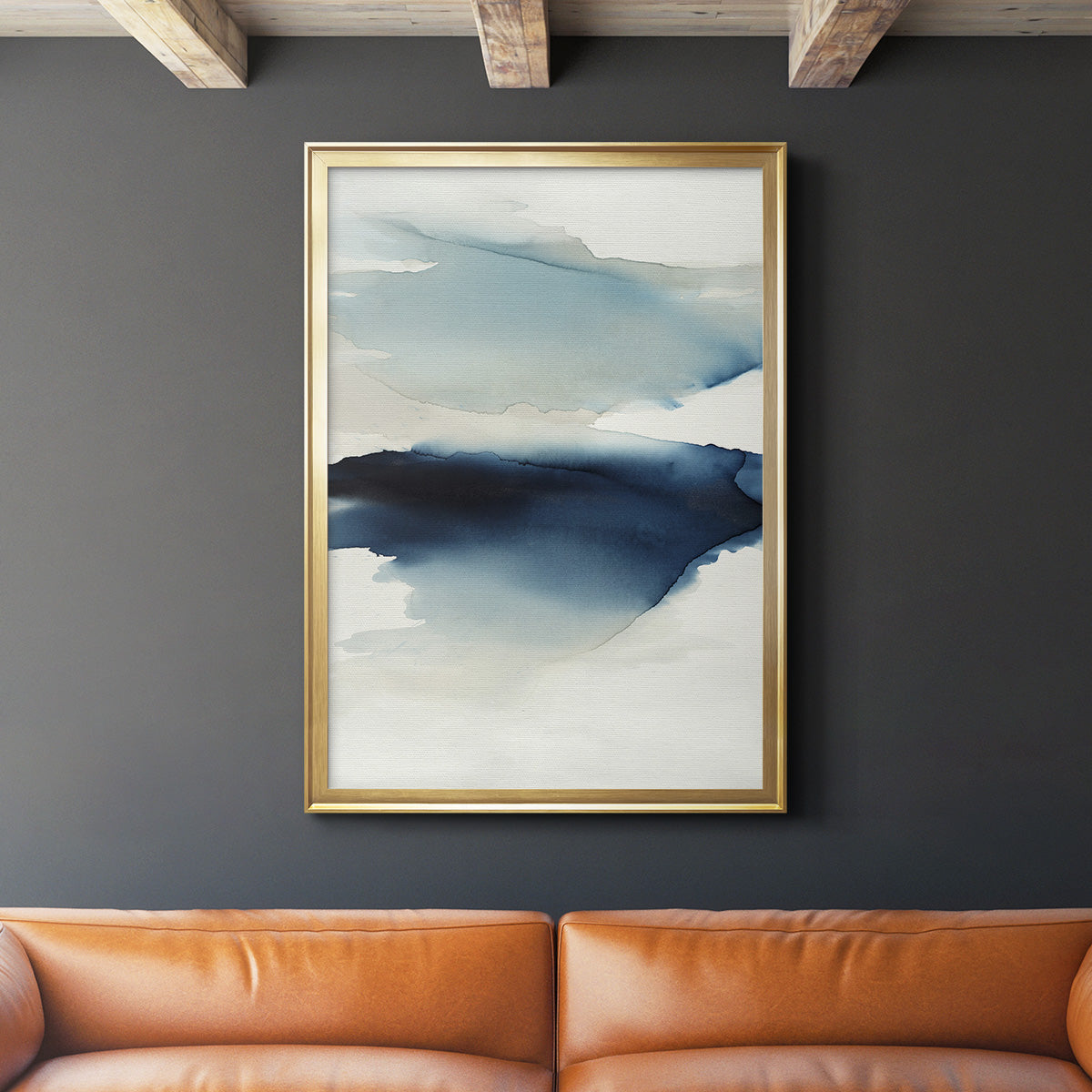 Waves I - Modern Framed Canvas Print