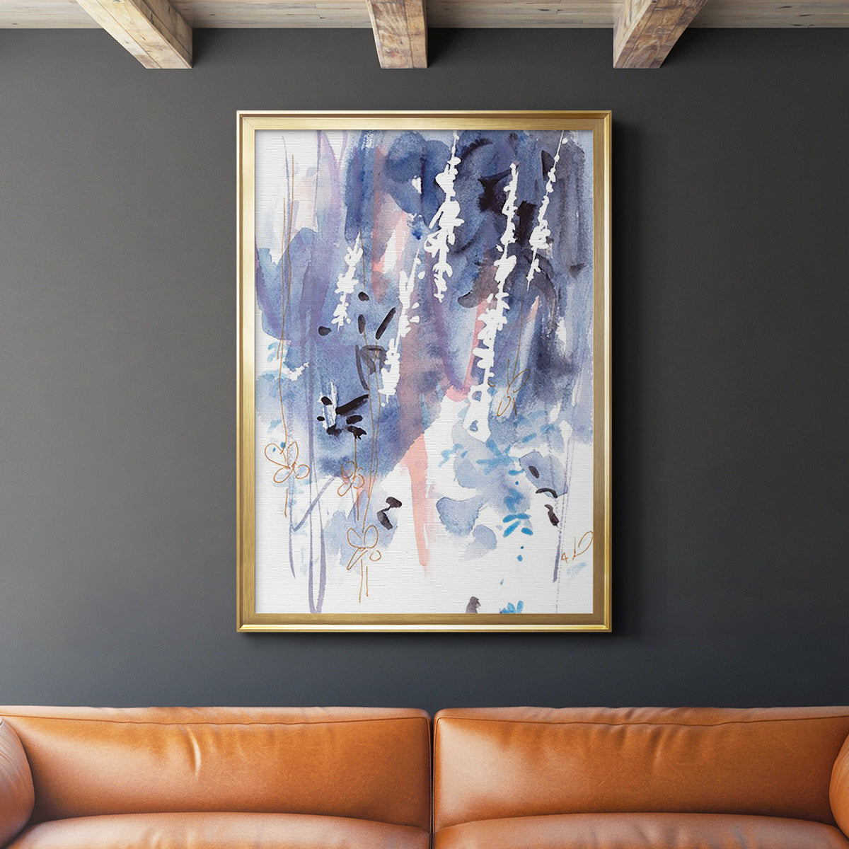 Late Night Breeze III - Modern Framed Canvas Print