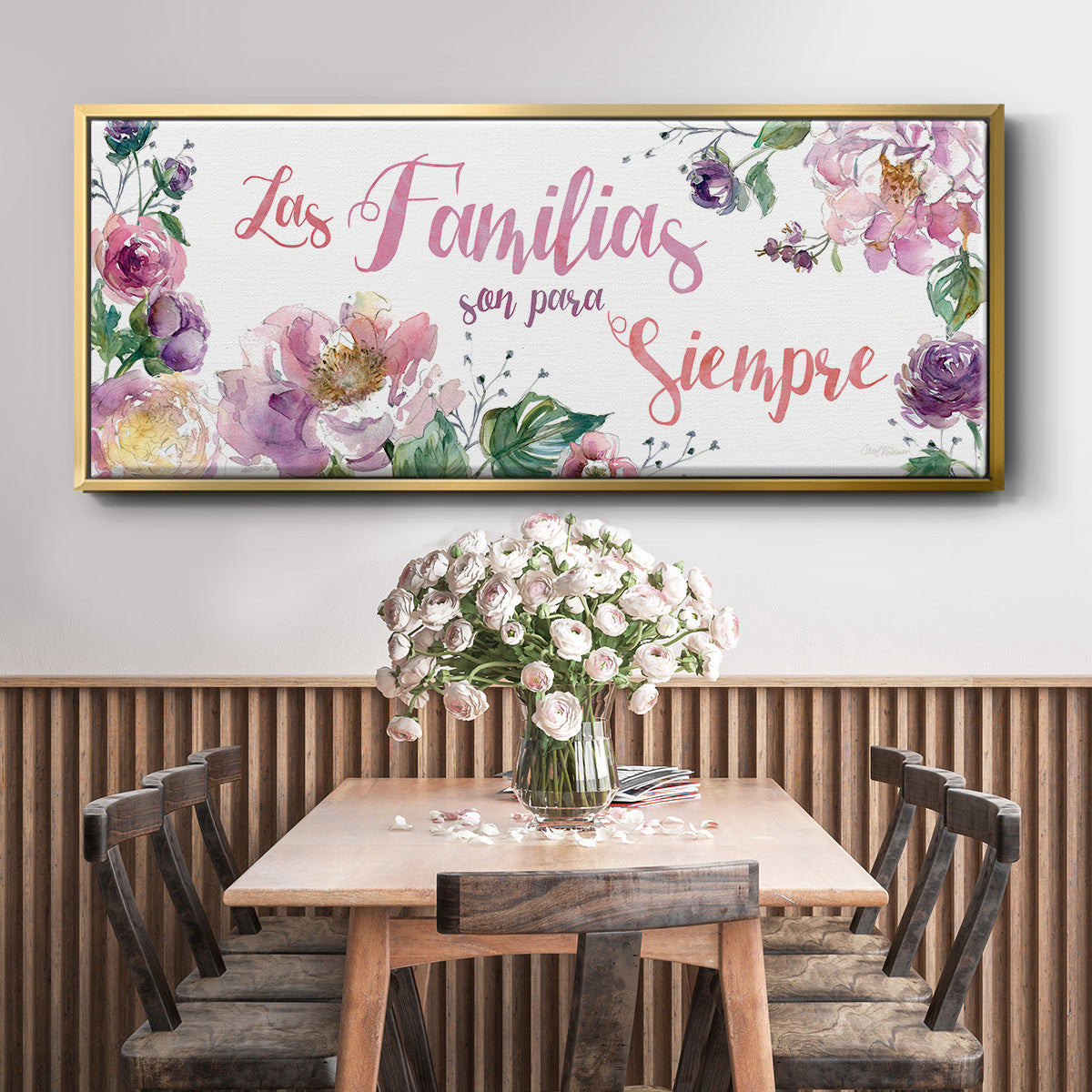Familias Siempre - Floater Framed Canvas Print