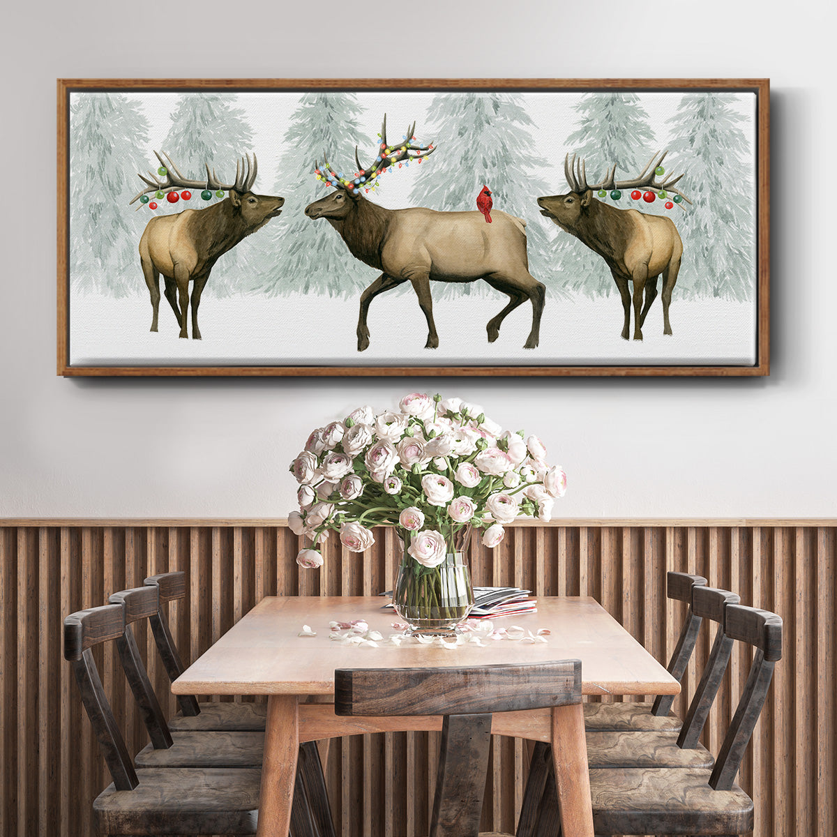 Festive Forest Collection D - Floater Framed Canvas Print