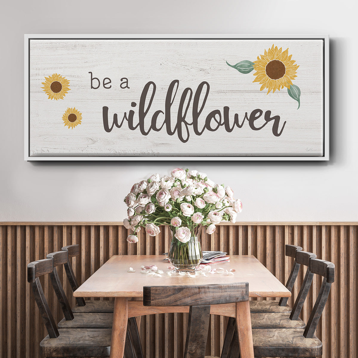 Be a Wildflower - Floater Framed Canvas Print