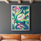 Blue Tropics III - Modern Framed Canvas Print