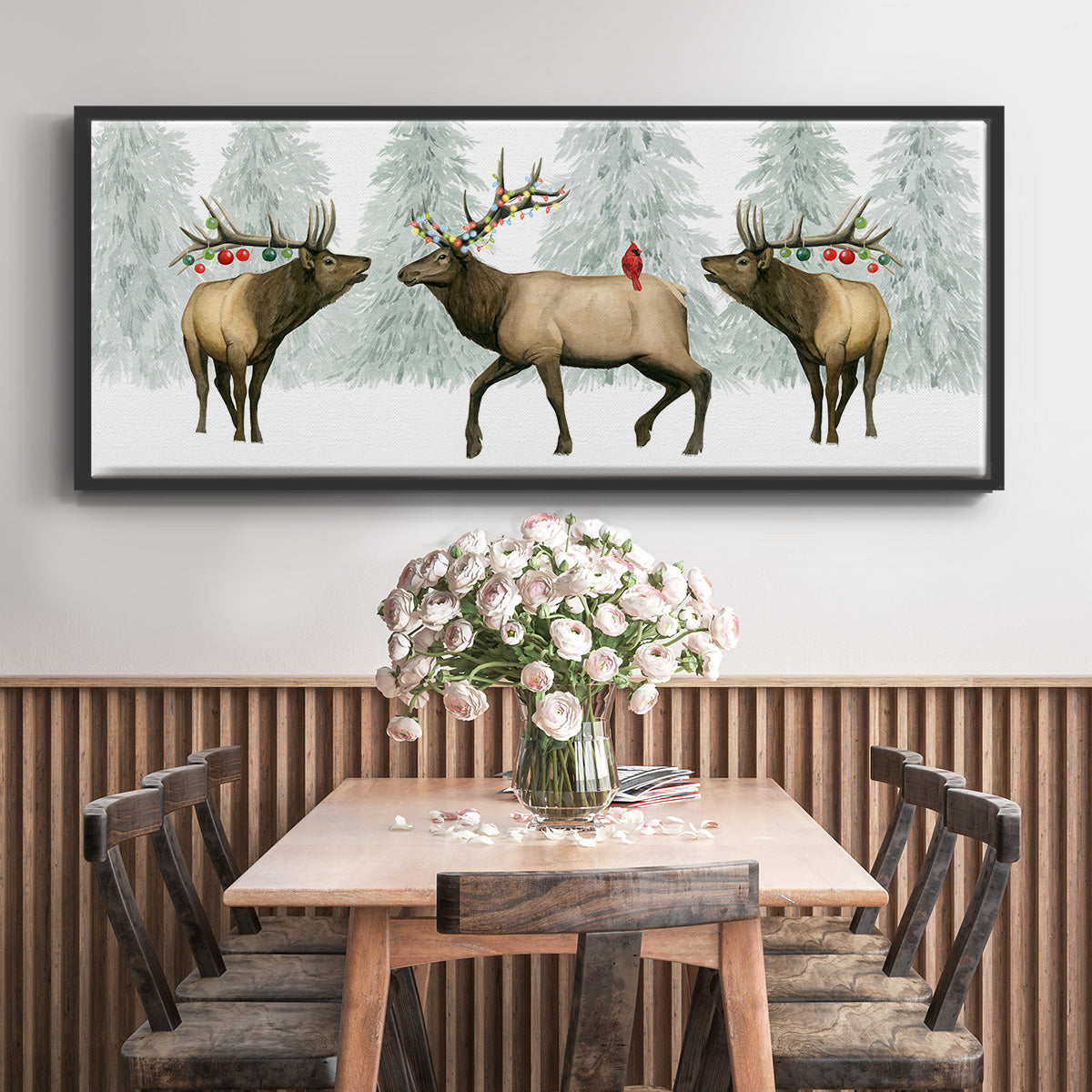 Festive Forest Collection D - Floater Framed Canvas Print