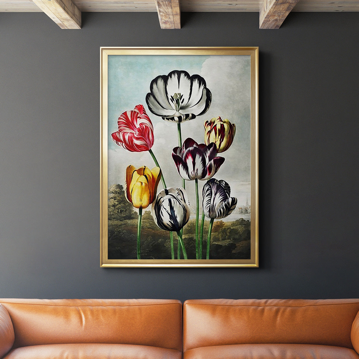 Temple of Flora VI - Modern Framed Canvas Print