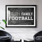 Faith Family Football - Modern Framed Art Print