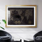 Black Gold Map - Modern Framed Art Print