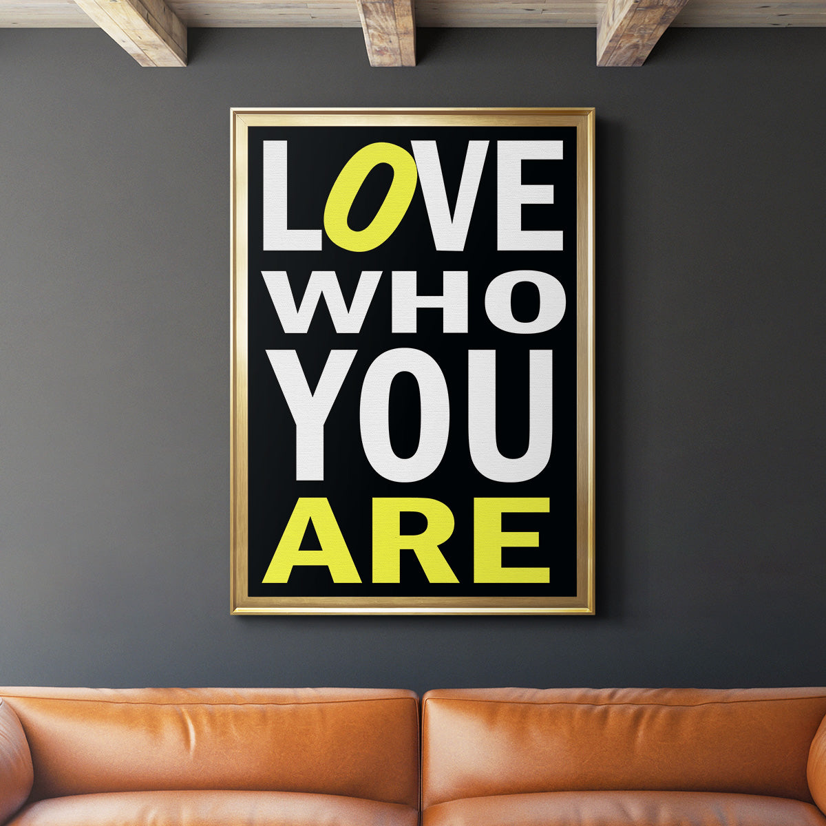 Love Who You Are - Modern Framed Canvas Print