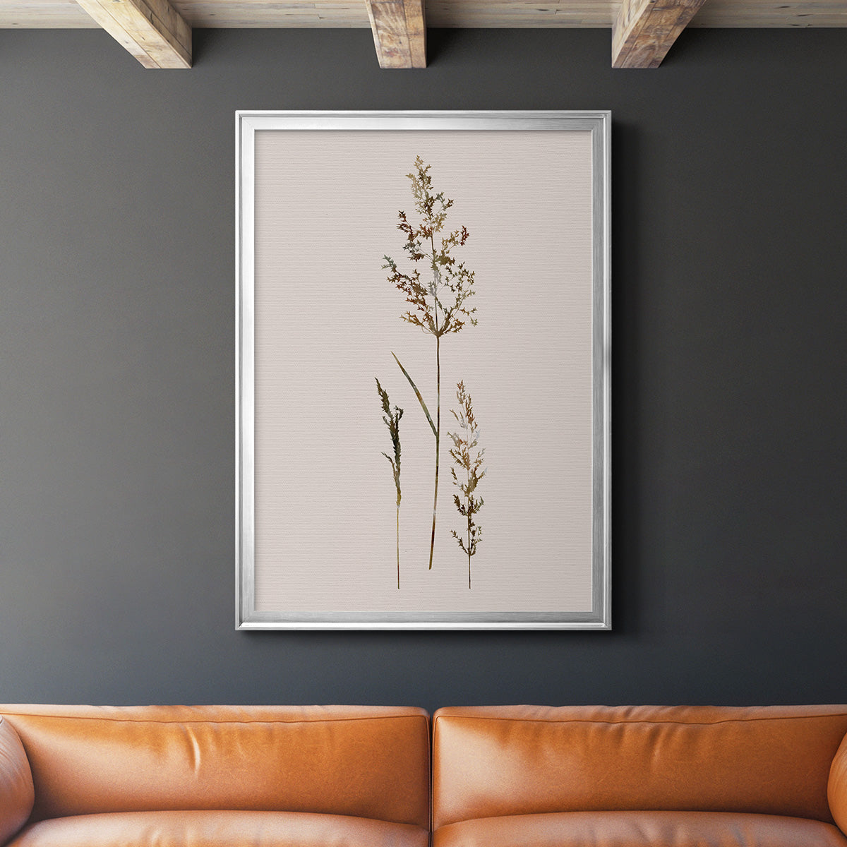 Delicate Stems II - Modern Framed Canvas Print