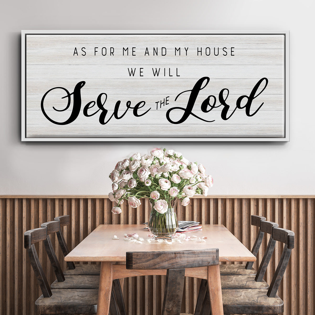 Serve the Lord - Floater Framed Canvas Print