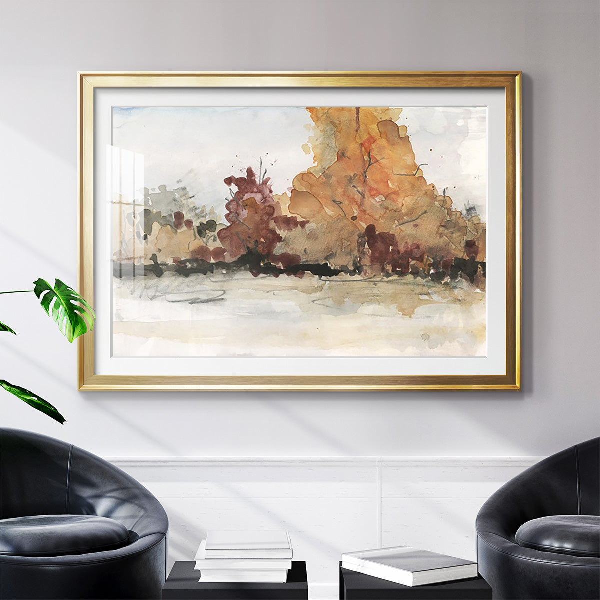 The Autumn View II - Modern Framed Art Print