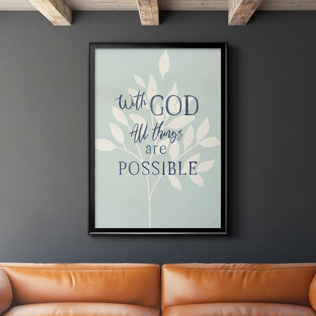 All Things - Modern Framed Canvas Print
