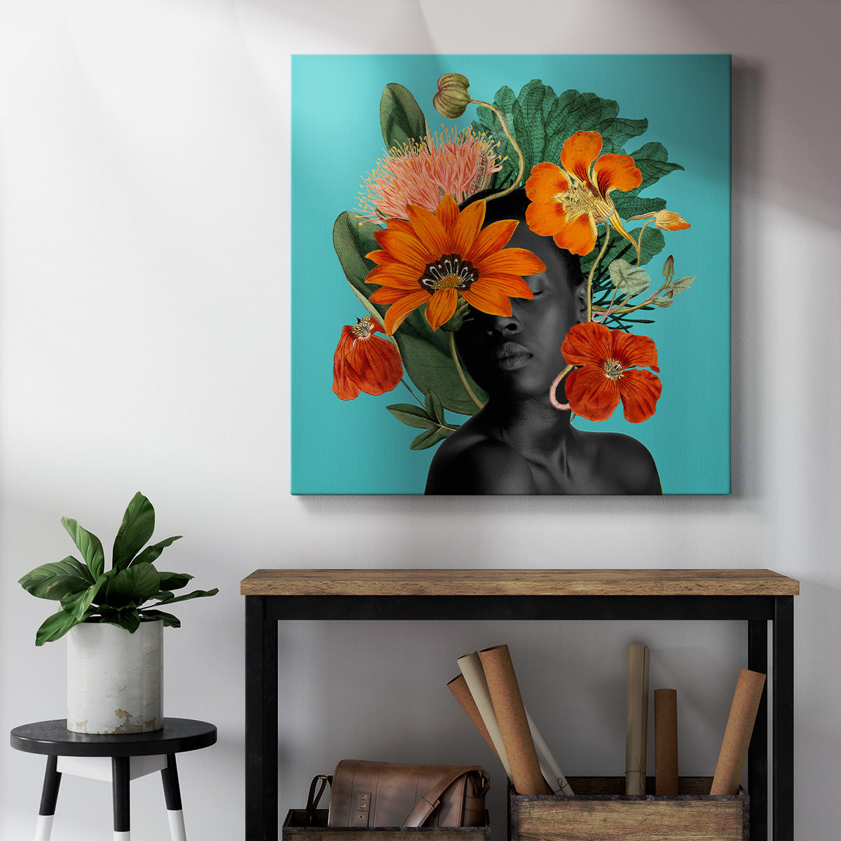 Tangerine Tropics I - Canvas Art Print