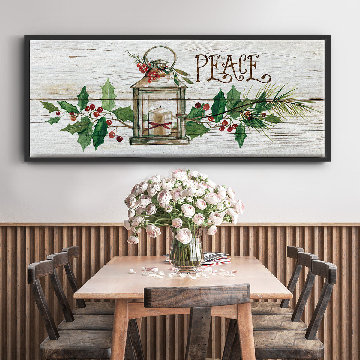 Rustic Peace - Floater Framed Canvas Print