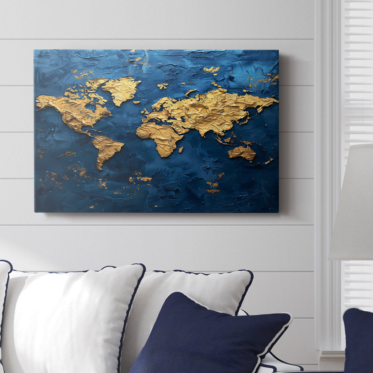 Impasto Map - Canvas Art Print