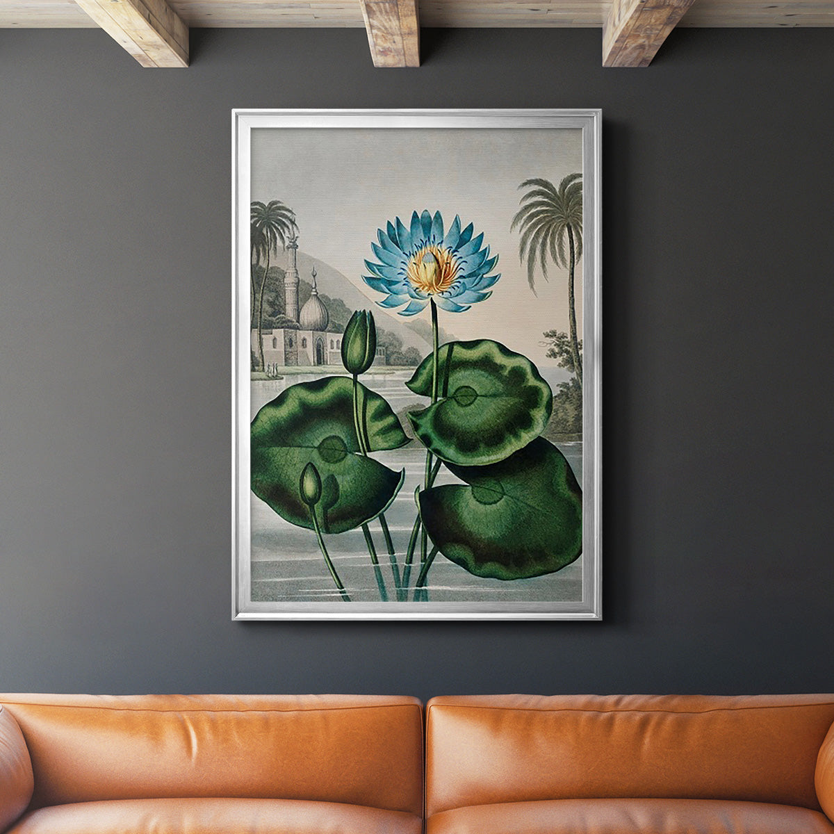 Temple of Flora IX - Modern Framed Canvas Print