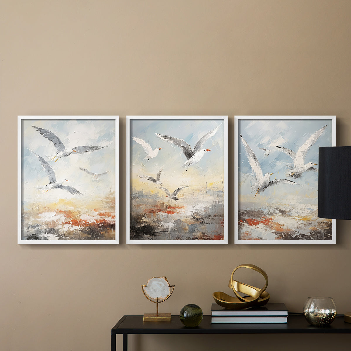 Sea and Shore Series CII - Restickable Framed Art Set