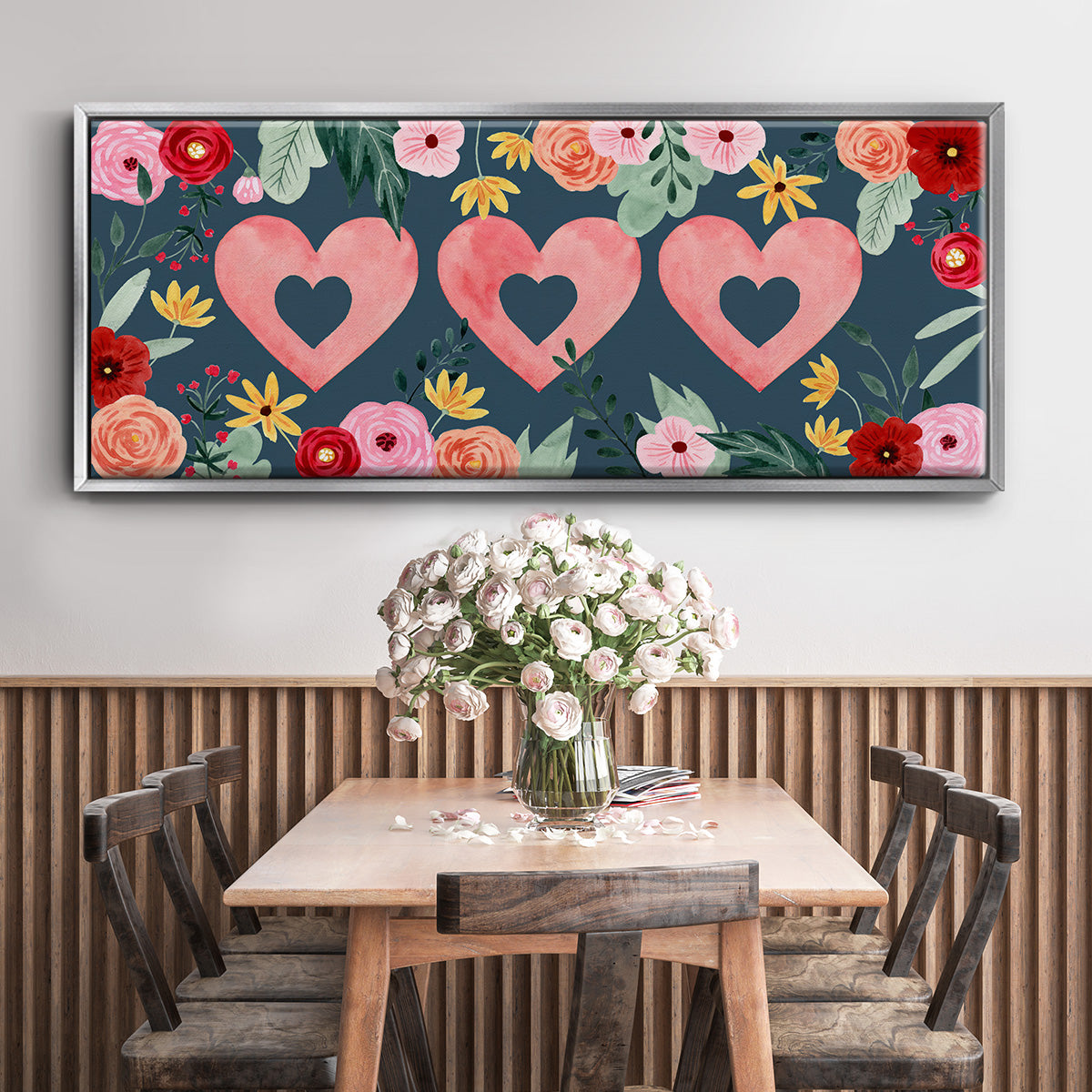 Sweet Hearts Collection D - Floater Framed Canvas Print