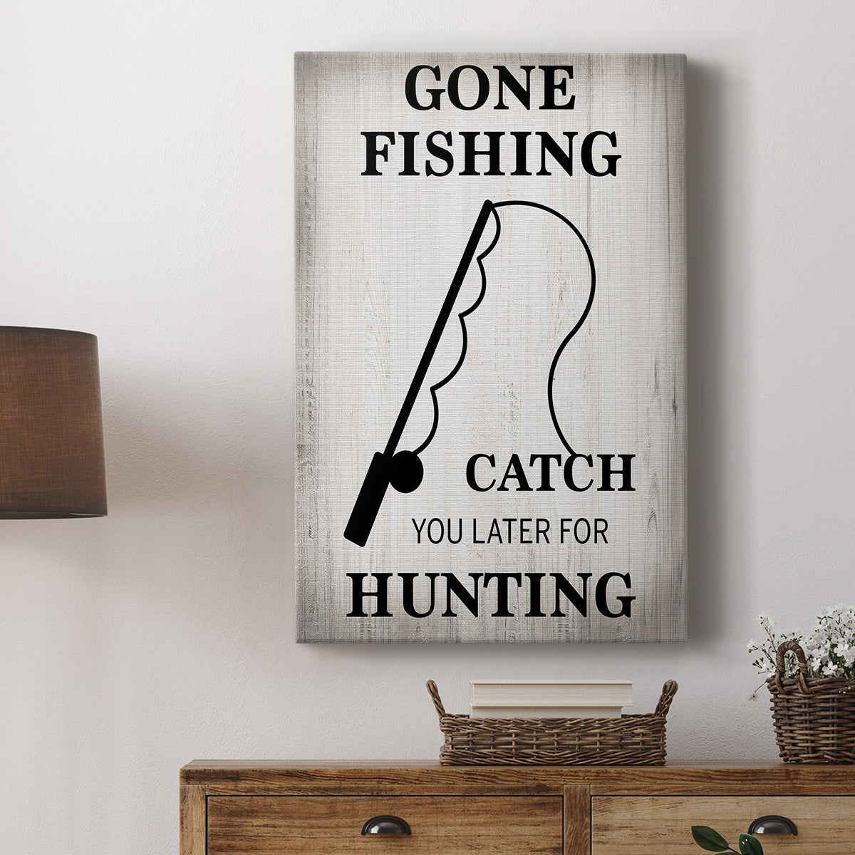 Gone Fishing - Canvas Art Print