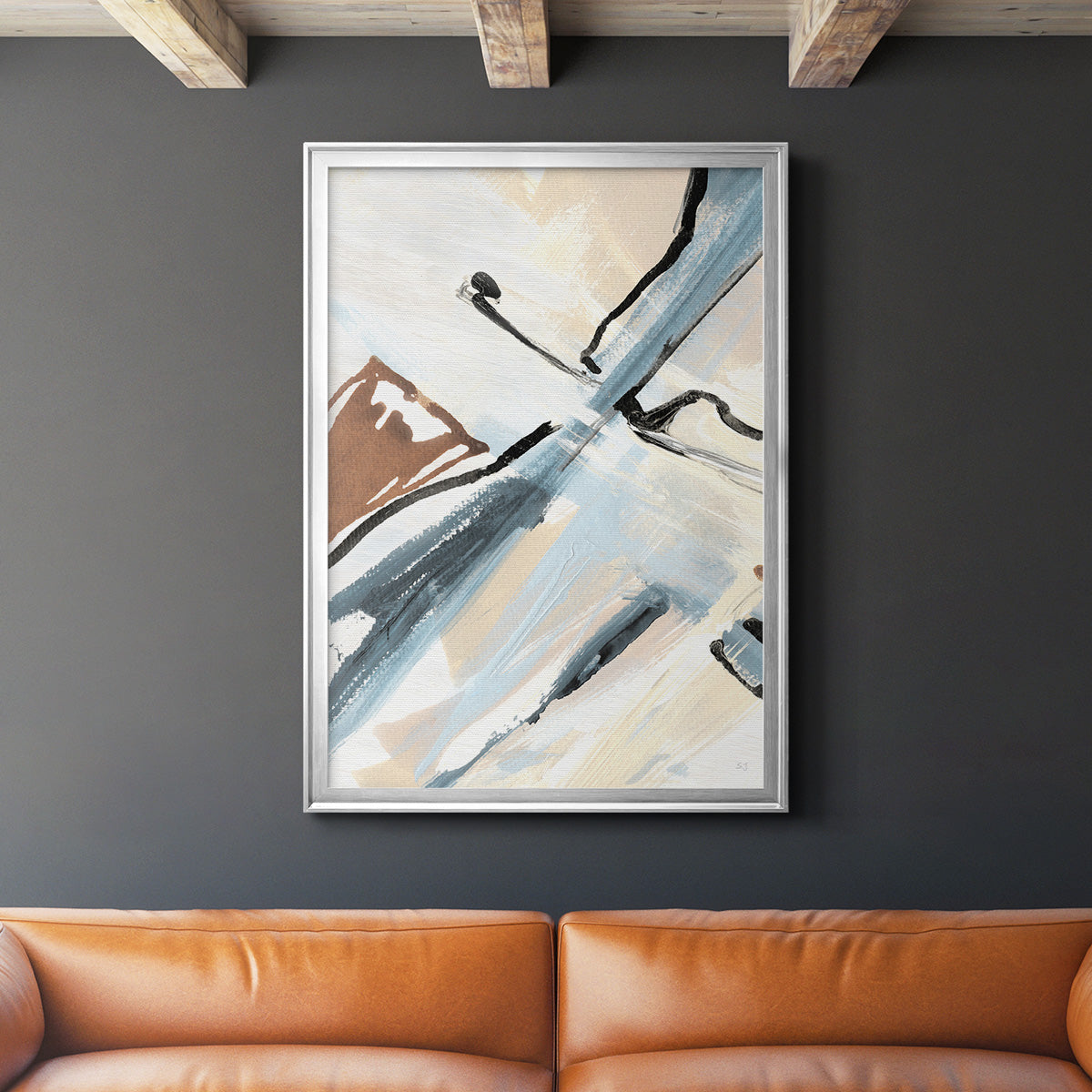 Dancing Wind Revisit I - Modern Framed Canvas Print