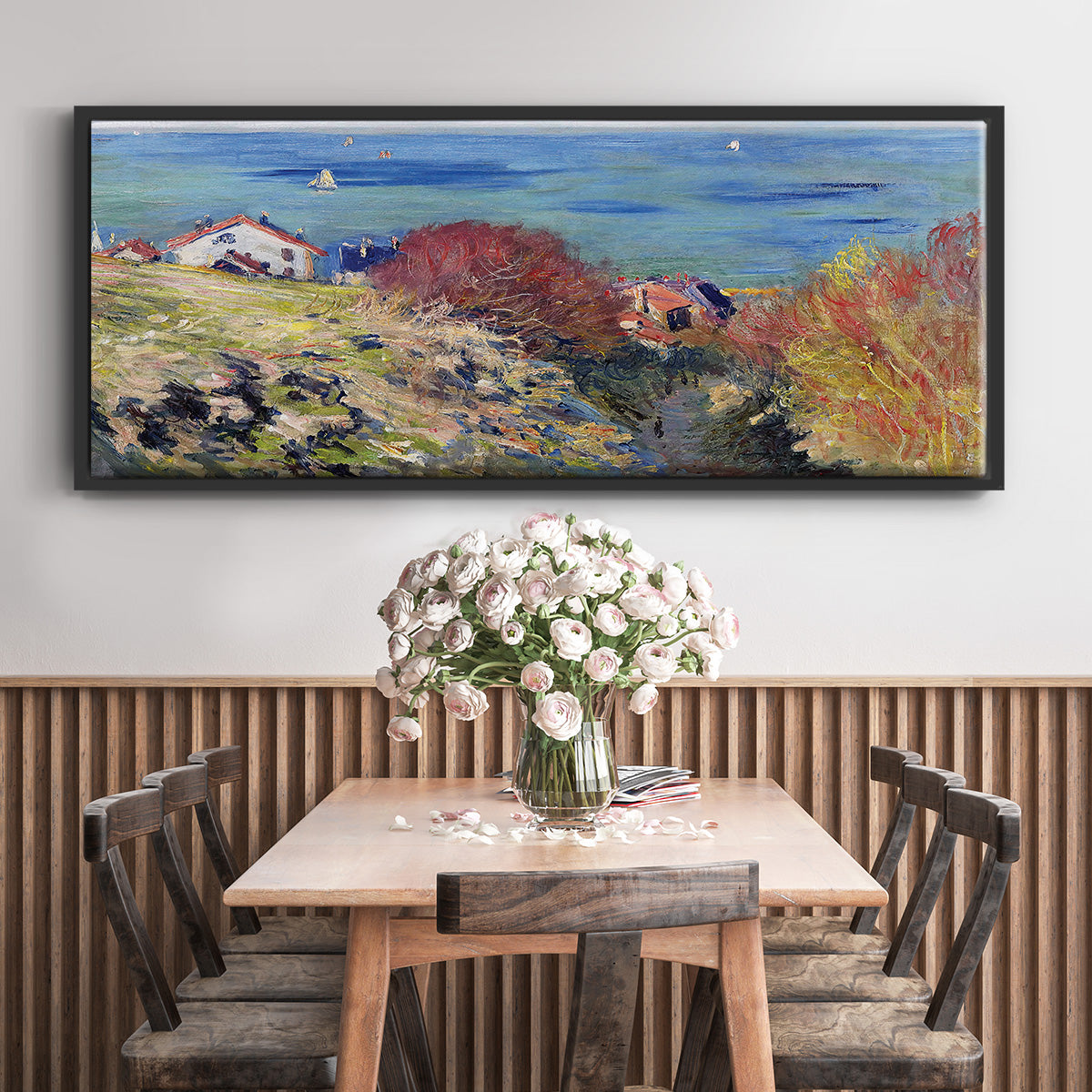 Pourville, 1882 - Floater Framed Canvas Print