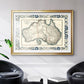 Bordered Map of Australia - Modern Framed Art Print