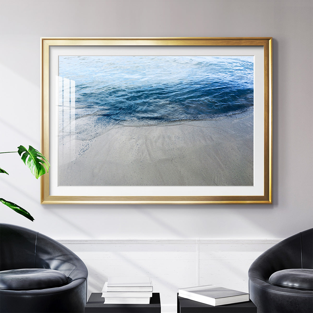 Aegean Blue Water - Modern Framed Art Print