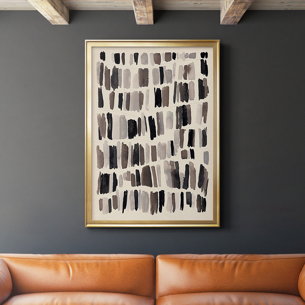 Chalk and Flint II - Modern Framed Canvas Print