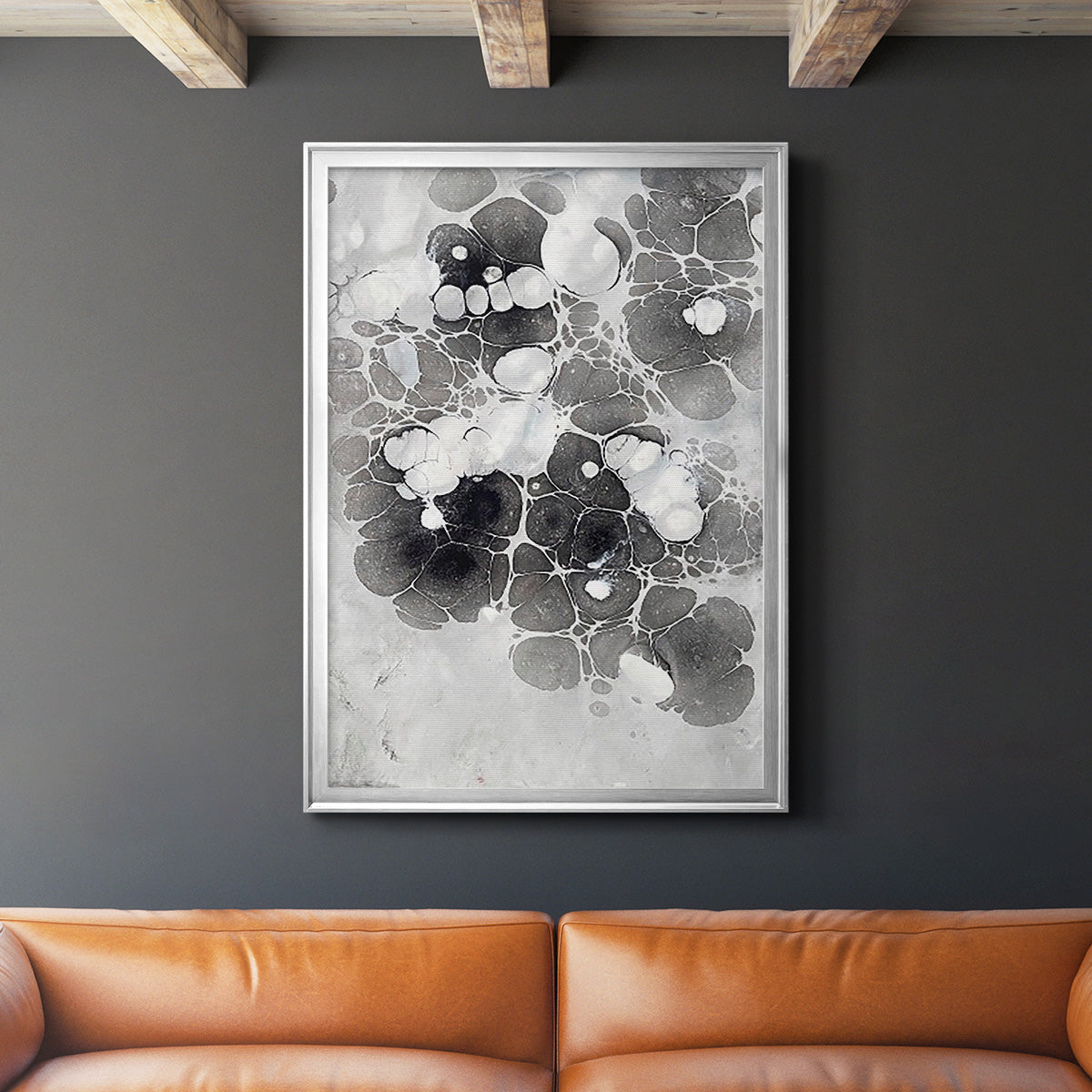 Marbling XIII - Modern Framed Canvas Print