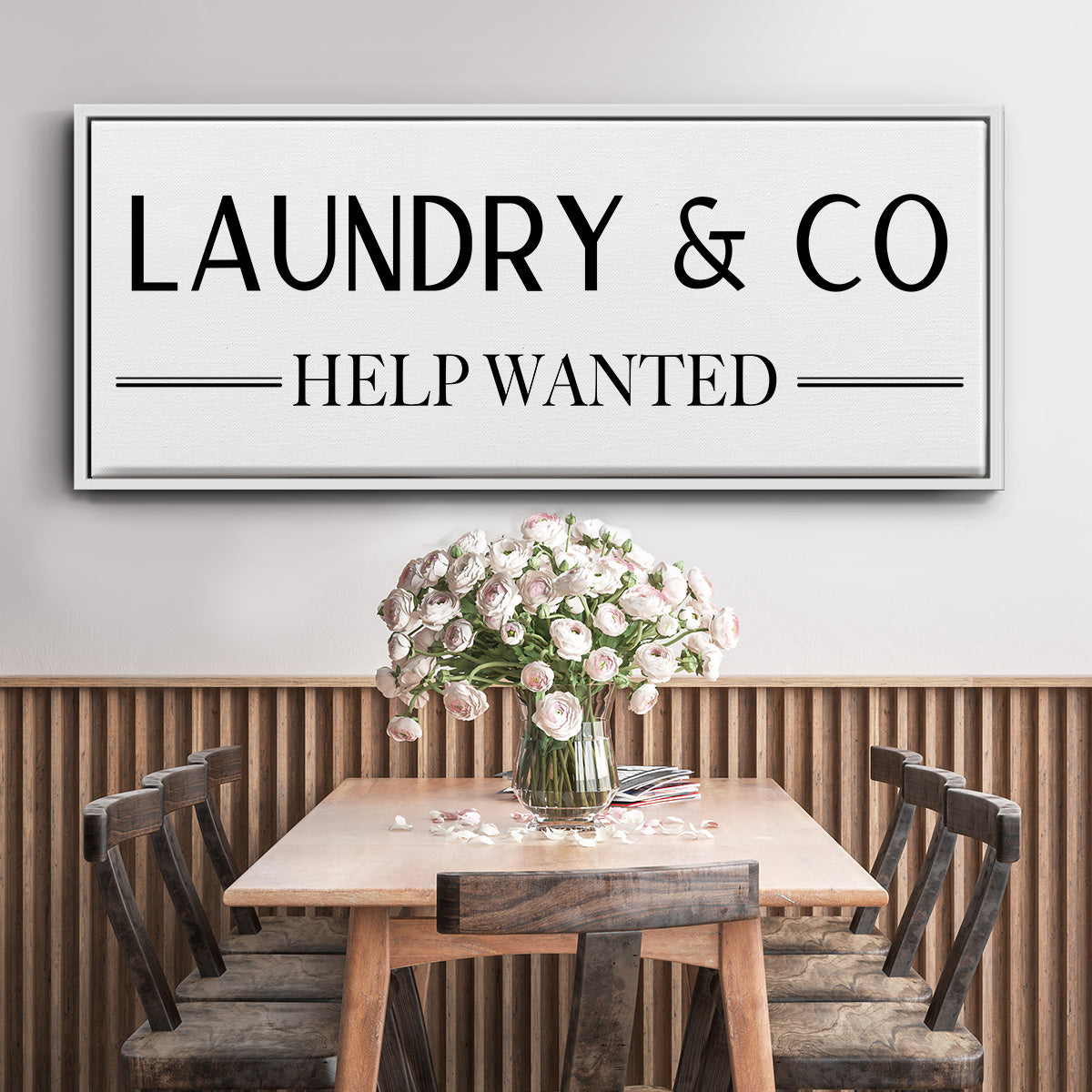 Help Wanted - Floater Framed Canvas Print