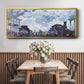 Saint Lazare Station in Paris, Arrival of a Train - Floater Framed Canvas Print