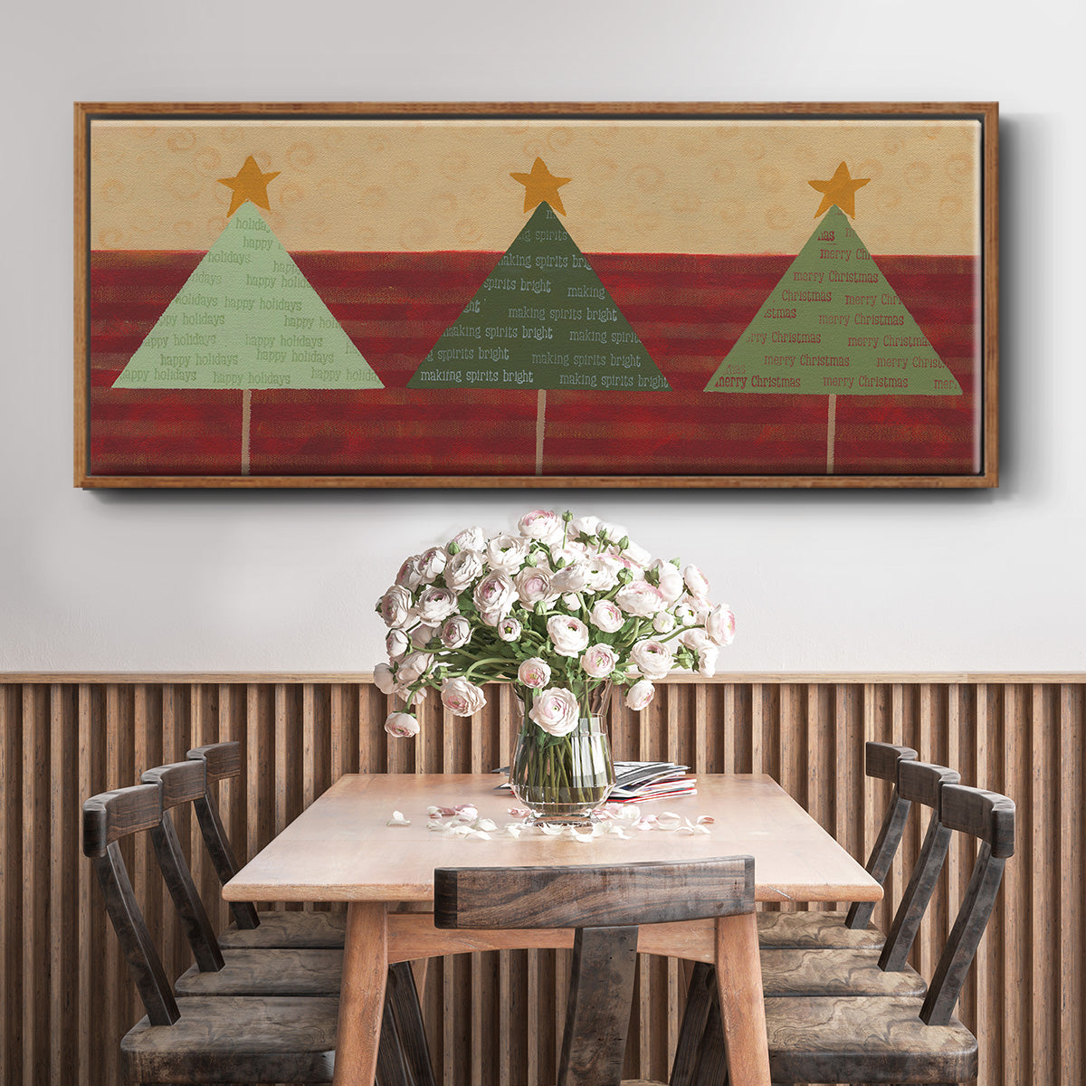 Merry Messages - Floater Framed Canvas Print