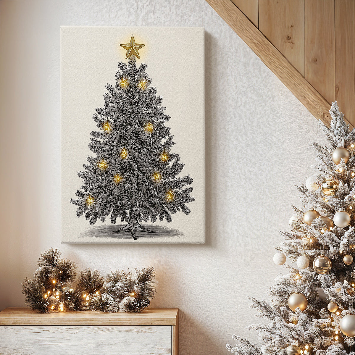 Pearled Sleigh Promise - Canvas Art Print