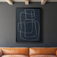 Shapes and Night Sky II - Modern Framed Canvas Print