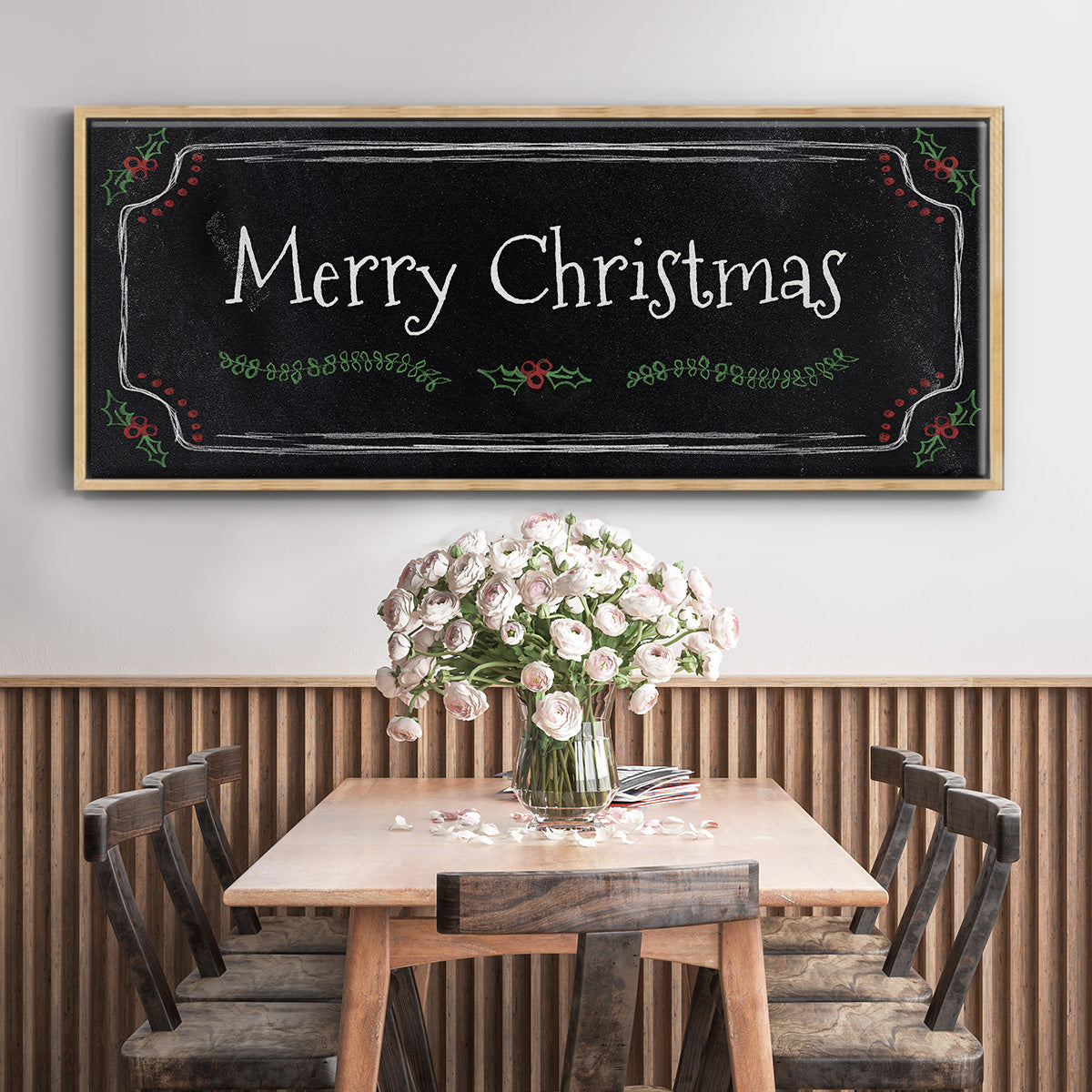 Merry Christmas - Floater Framed Canvas Print