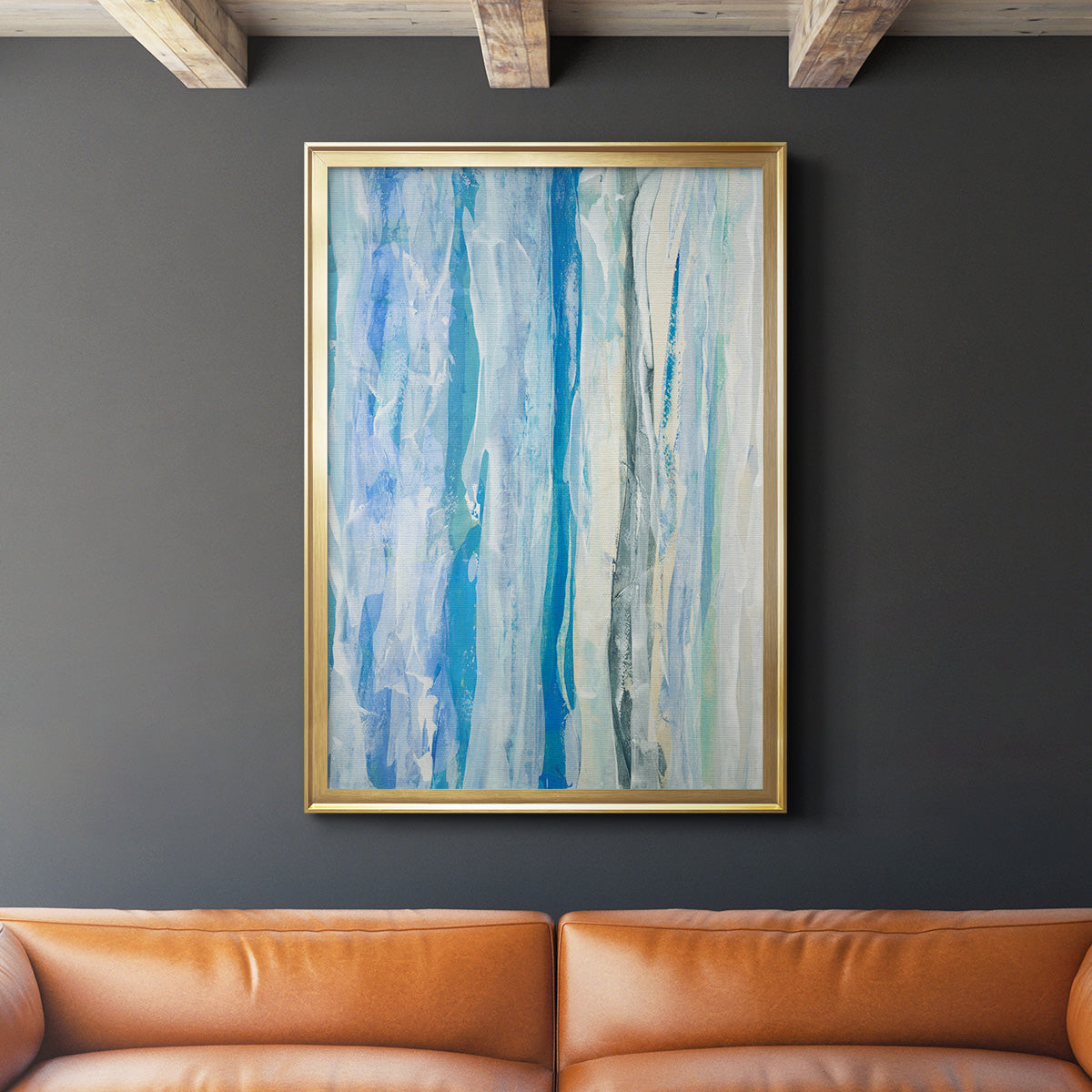Swimming Ashore - Modern Framed Canvas Print