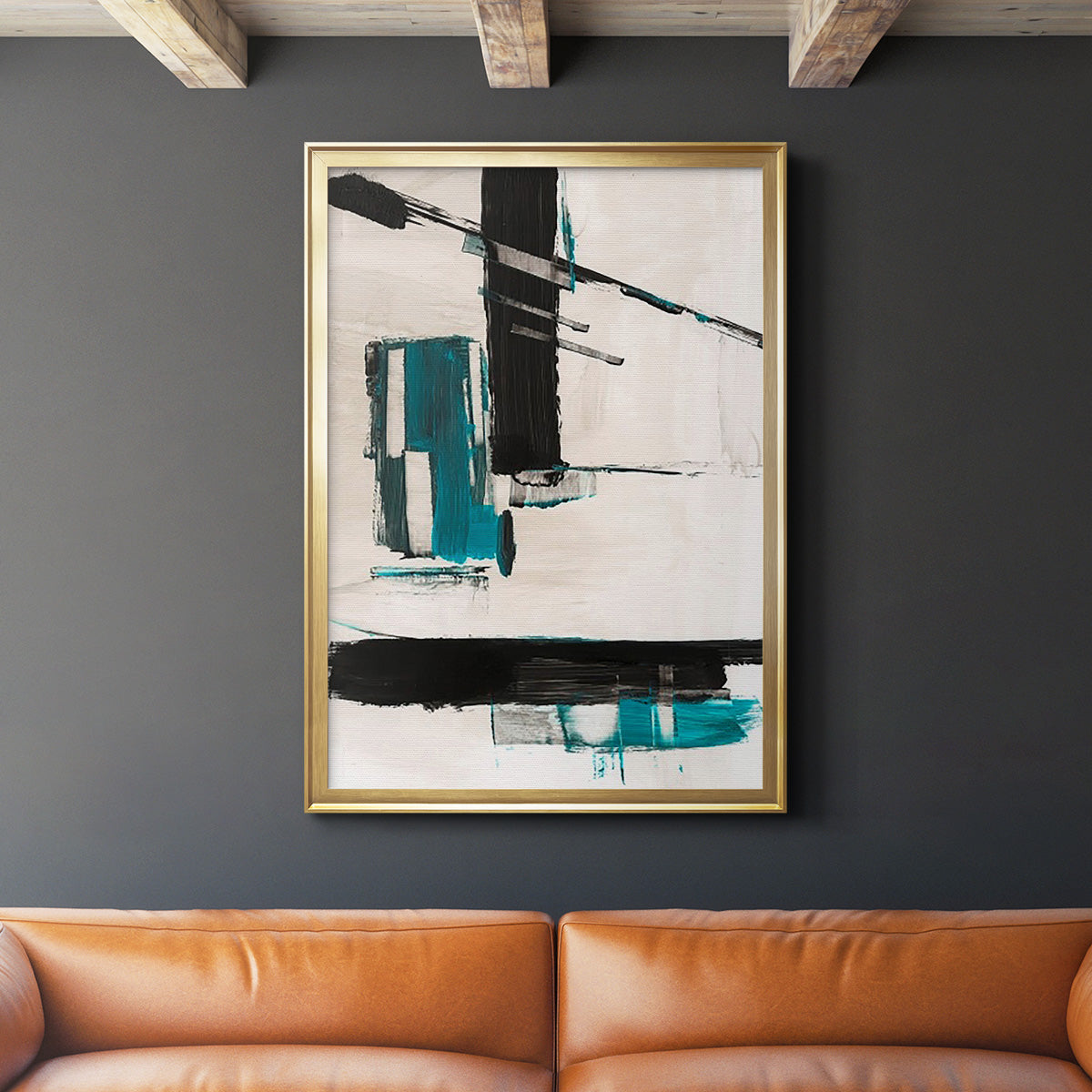 Geometry Notes II - Modern Framed Canvas Print