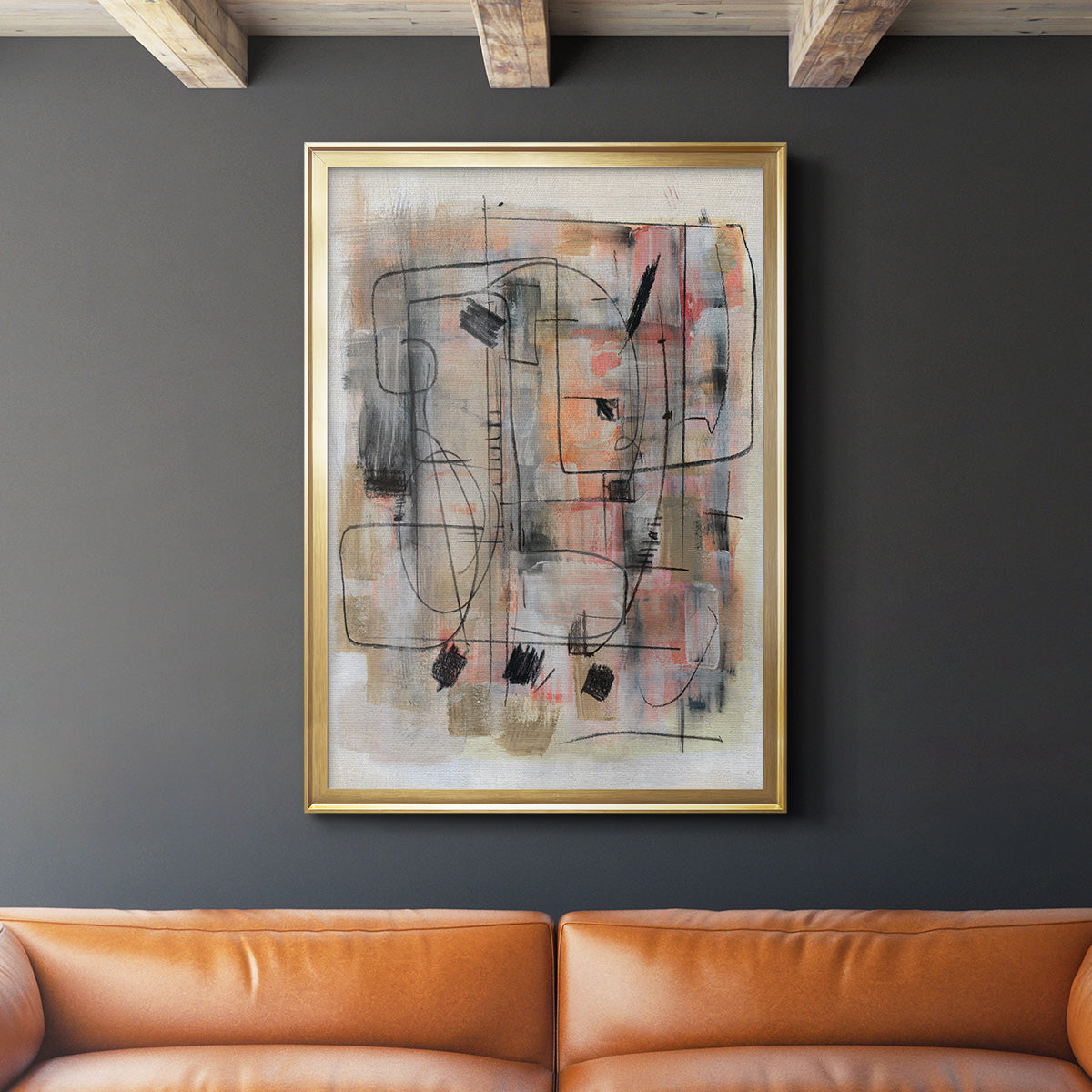 Walled City - Modern Framed Canvas Print