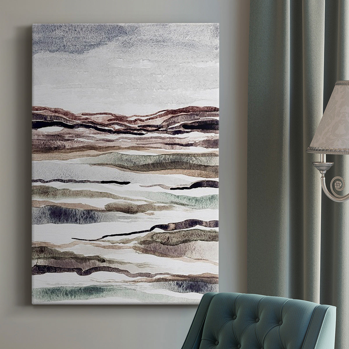 Muted Earth Layers II Premium Gallery Wrapped Canvas - Ready to Hang