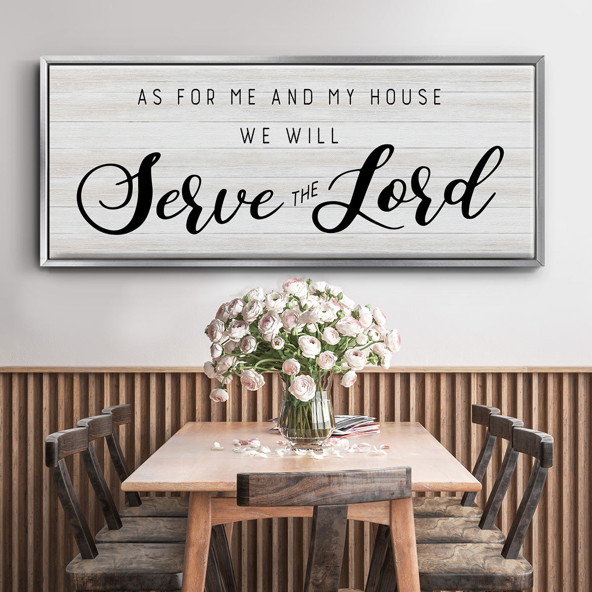 Serve the Lord - Floater Framed Canvas Print