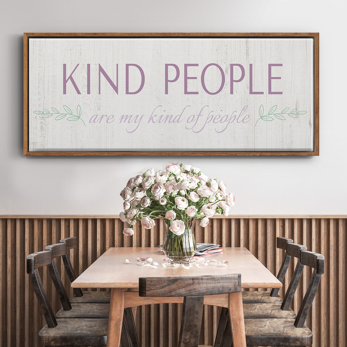 Kind People - Floater Framed Canvas Print