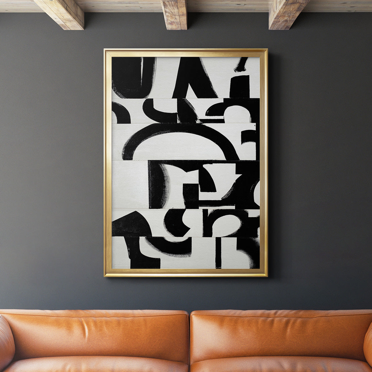 Prosperous Elements V11 - Modern Framed Canvas Print