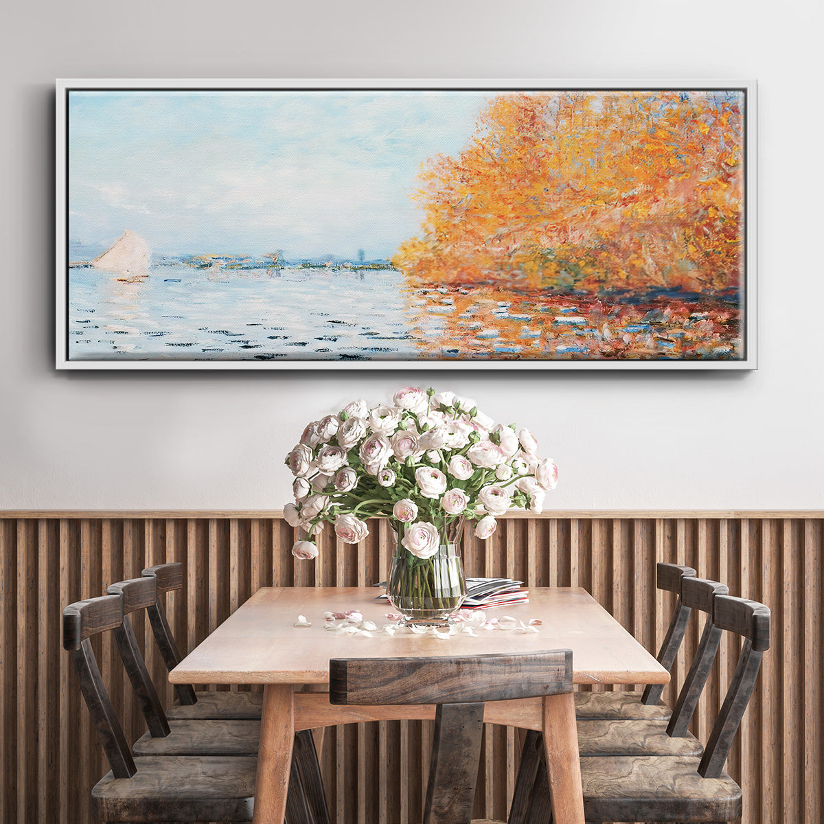The Seine at Argentuil, 1874 - Floater Framed Canvas Print