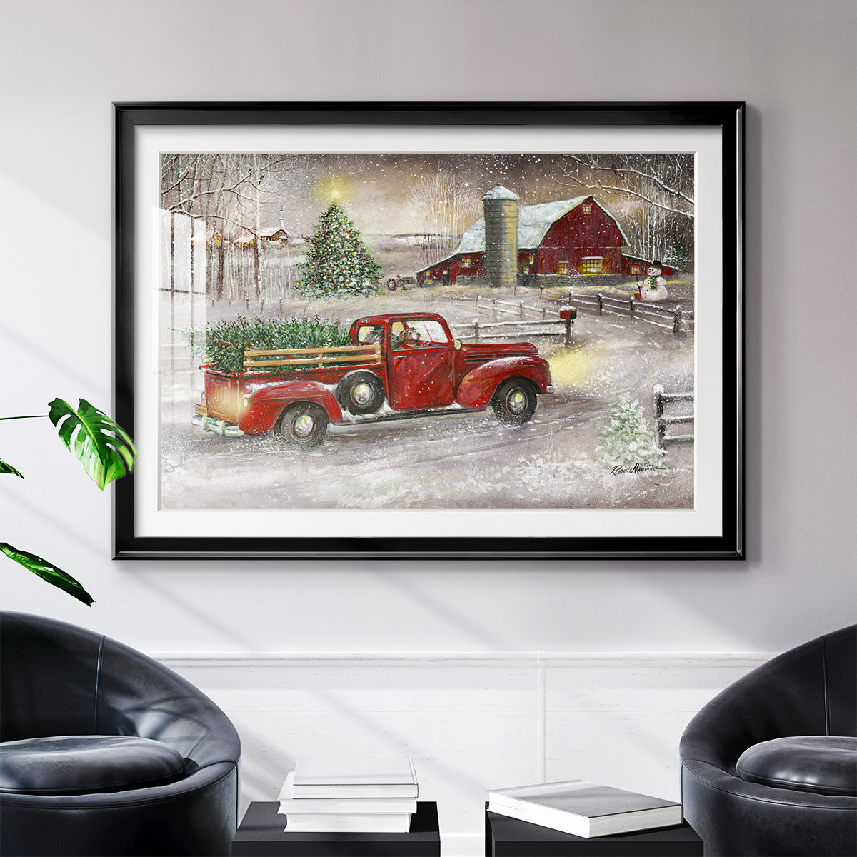 Making Christmas Memories - Modern Framed Art Print
