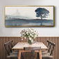 Serene Silhouette II - Floater Framed Canvas Print