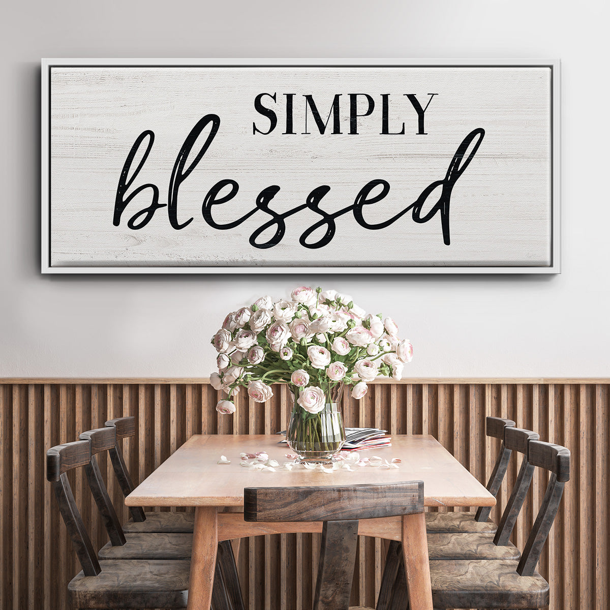 Simply - Floater Framed Canvas Print