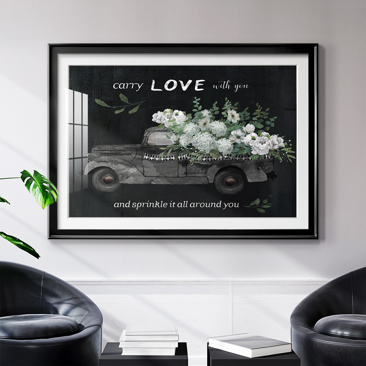 Carry Love - Modern Framed Art Print