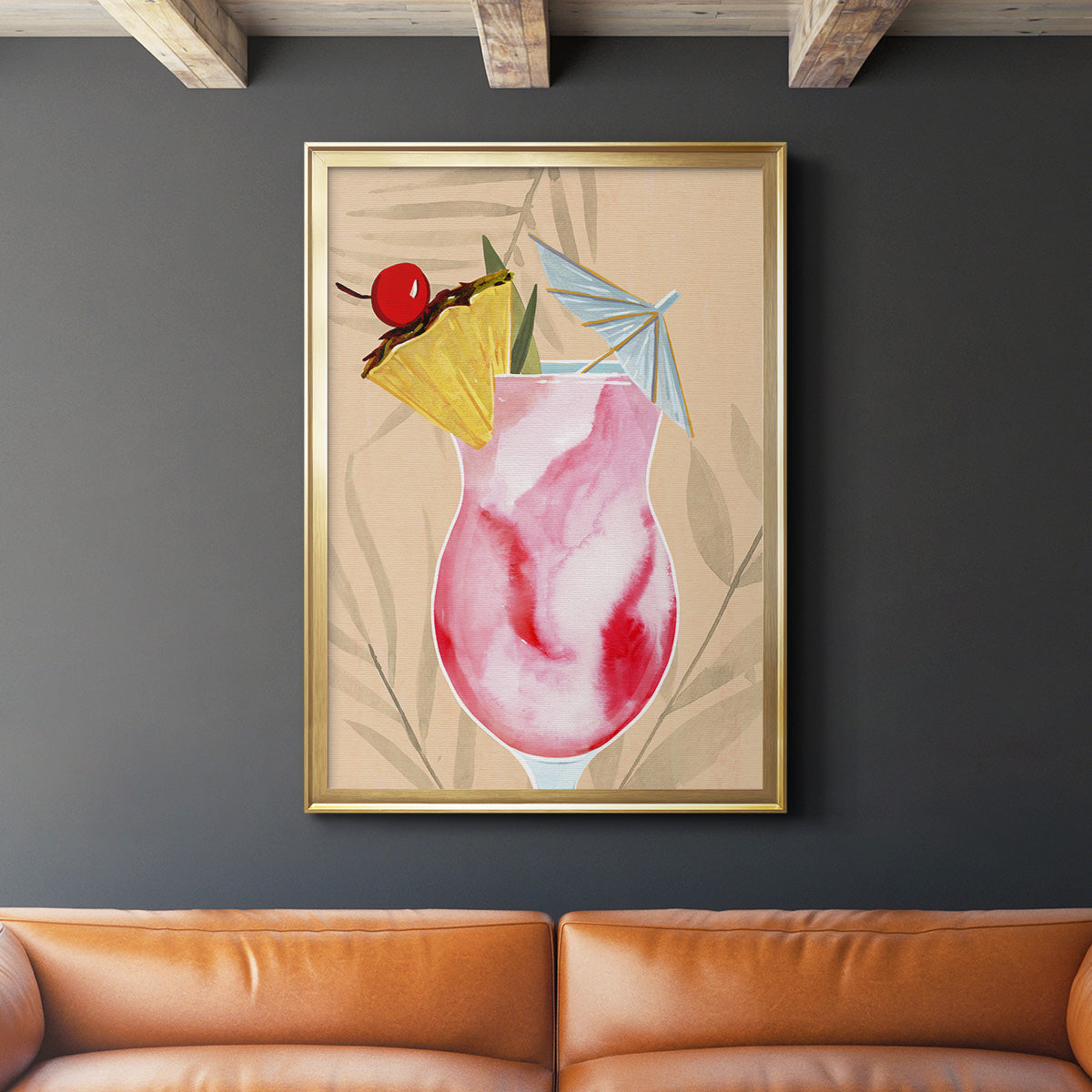 Tropical Cocktail II - Modern Framed Canvas Print