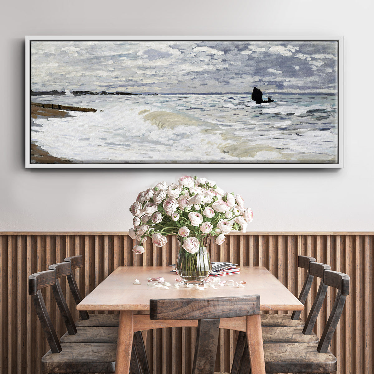 The Sea at Le Havre, 1868 - Floater Framed Canvas Print