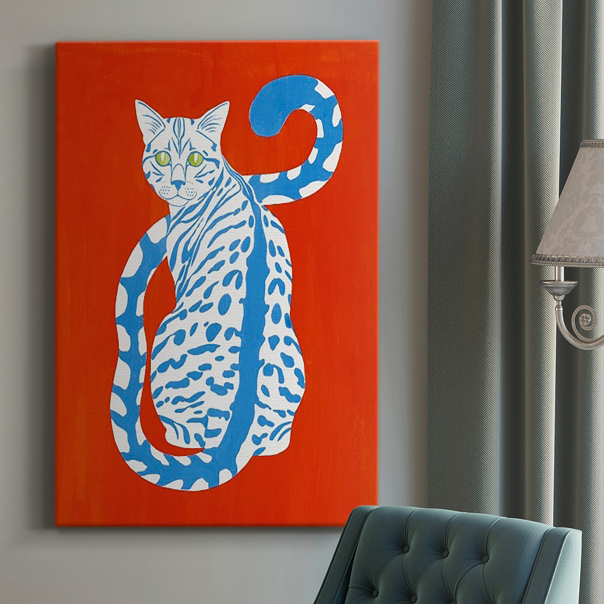 Complementary House Cat II Premium Gallery Wrapped Canvas - Ready to Hang